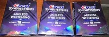(LOT OF 3X) Crest 3D Whitestrips Ageless Whitening 18 Levels Whiter 28 Strips