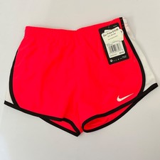Nike Girls Dri-FIT Mesh Athletic Shorts Racer Pink/Black Size 6X Breathable