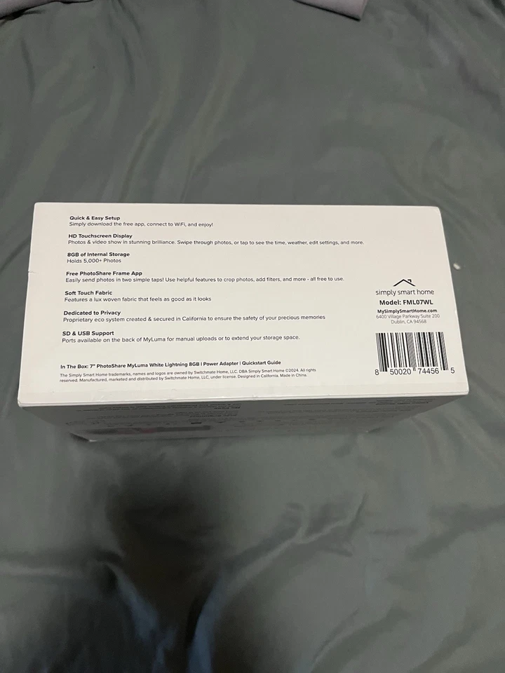 PhotoShare MYLUMA 7" WiFi Digital Picture Frame with LED Lighting - Image 3 of 4