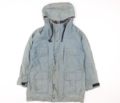 REI Herren Parka Mantel grün mit Kapuze Gr. S Baumwolle Nylon Outdoor