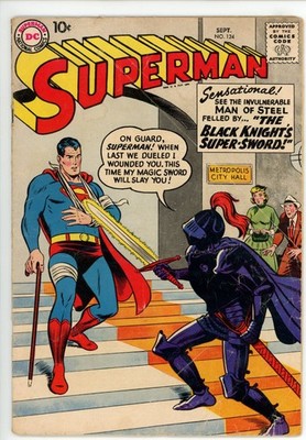 Superman #124 DC Comics Silver Age Black Knights Super-Sword 1959