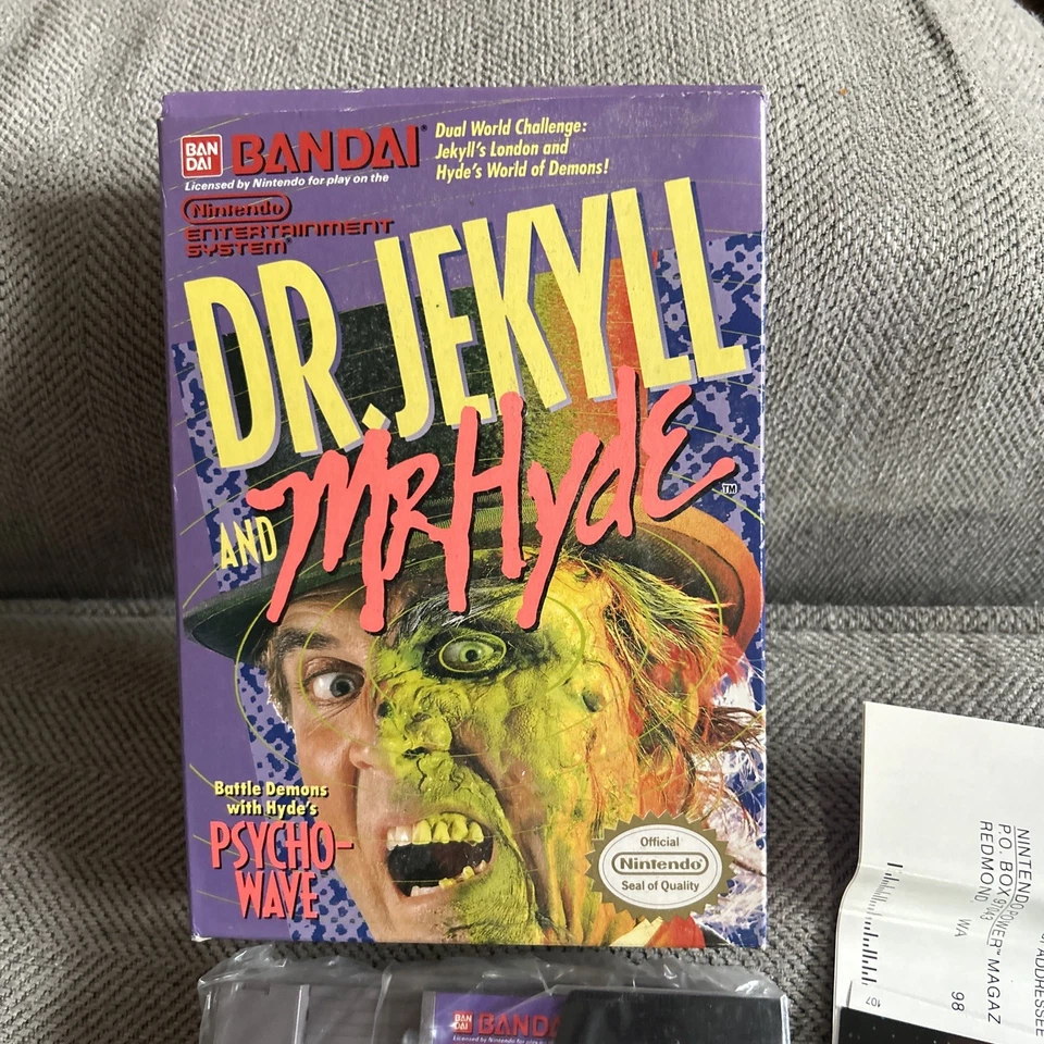 Vintage 1988 Nintendo NES DR. JEKYLL and MR. HYDE Rare Bandai BRAND NEW GAME - Image 2 of 4