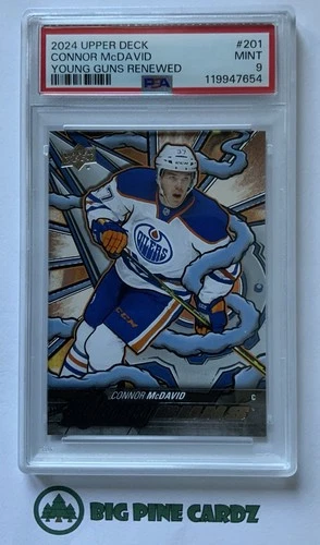 2024-25 Upper Deck Series 2 - Young Guns Renewed -  Connor McDavid #201 - PSA 9