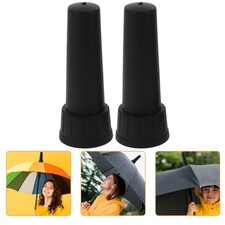 2 Pcs Rubber Umbrella Tops Cover Tip Replacement Parts Round End Caps