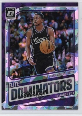2024 Donruss Optic Elite Dominators Cracked Ice Prizm 3/25 De'Aaron Fox #13 pe8