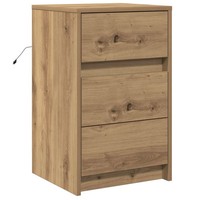 Nachttisch Artisan-Eiche 38X34X61 Cm Holzwerkstoff Beistelltisch