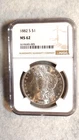 1882 S Morgan Dollar NGC MS62 UNCIRCULATED BETTER DATE SILVER $1 Coin BUY IT NOW