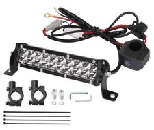 60W 2500LM LED Dirt Bike Light Bar Motorcycle Headlight Kit w/ Switch Universal