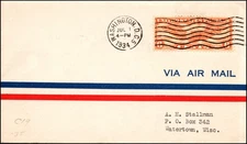 Scott C19 6 Cents Winged Globe FDC Typed Address SCV $10.00