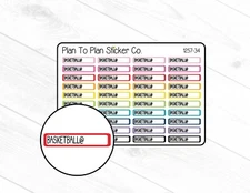 1257-34~~Basketball @ Reminder Planner Stickers.