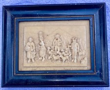 tableau concrétion calcaire scène pastorale Auvergne Fontaine  pétrifiante