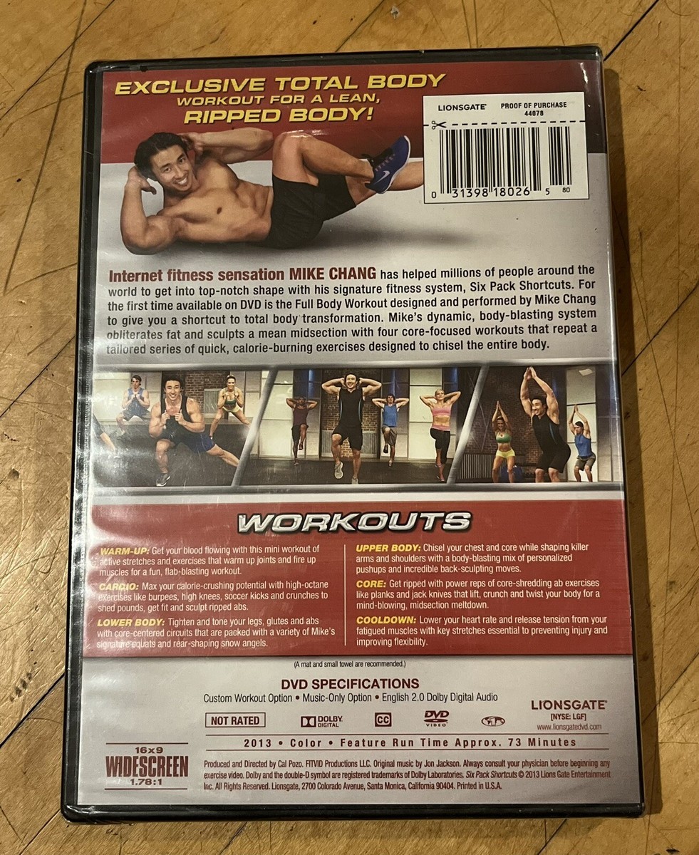 MIKE CHANG SIX PACK SHORTCUTS THE TOTAL BODY WORKOUT DVD NEW