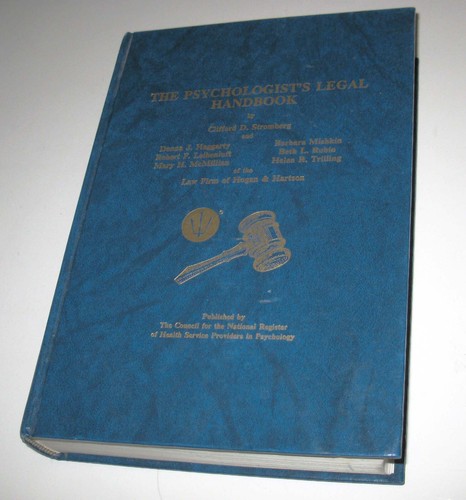 The Psychologists Legal Handbook Clifford D Stromberg 1988 Hardcover Buch NRHSPP - Bild 3 von 5