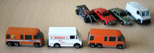 1970's lot of 7 HOT WHEELS CARS Hong Kong SPIDER-MAN CAR Wonder Bread Truck GOOD - Picture 2 of 9