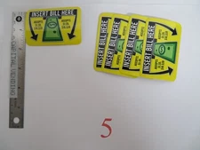 Mars MEI dollar bill validator Insert bill  $1-20 decal, Quantity of 5 or 10