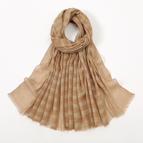 Muslim Women Glitter Stripes Headscarf Long Wrap Shawl Islamic Scarves Turban - Picture 9 of 26