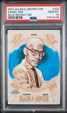 Daniel Kim - 2021 Allen & Ginter Chrome Blue Refractor  PSA 10  #119/150