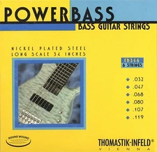 Thomastik Infeld EB346 Powerbass Bass Guitar Strings; 6-String set gauges 32-119