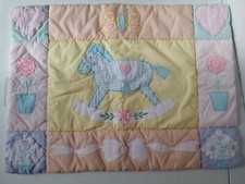 Vintage House of Hatten Cloth Rocking Horse Nursery Wall Hanging Art Soft Plush