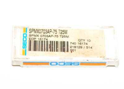 SECO SPMX0703AP-75 T25M Wendeschneidplatte zum Fräsen 8 Stück RHV41277