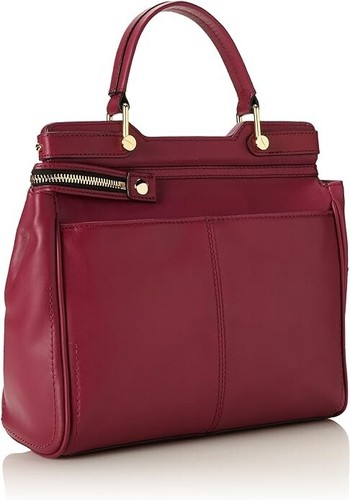 VINCE CAMUTO Fiona Purple Portion/Spot Black Leather Cross-Body Bag NWT $248.00 - Picture 3 of 8