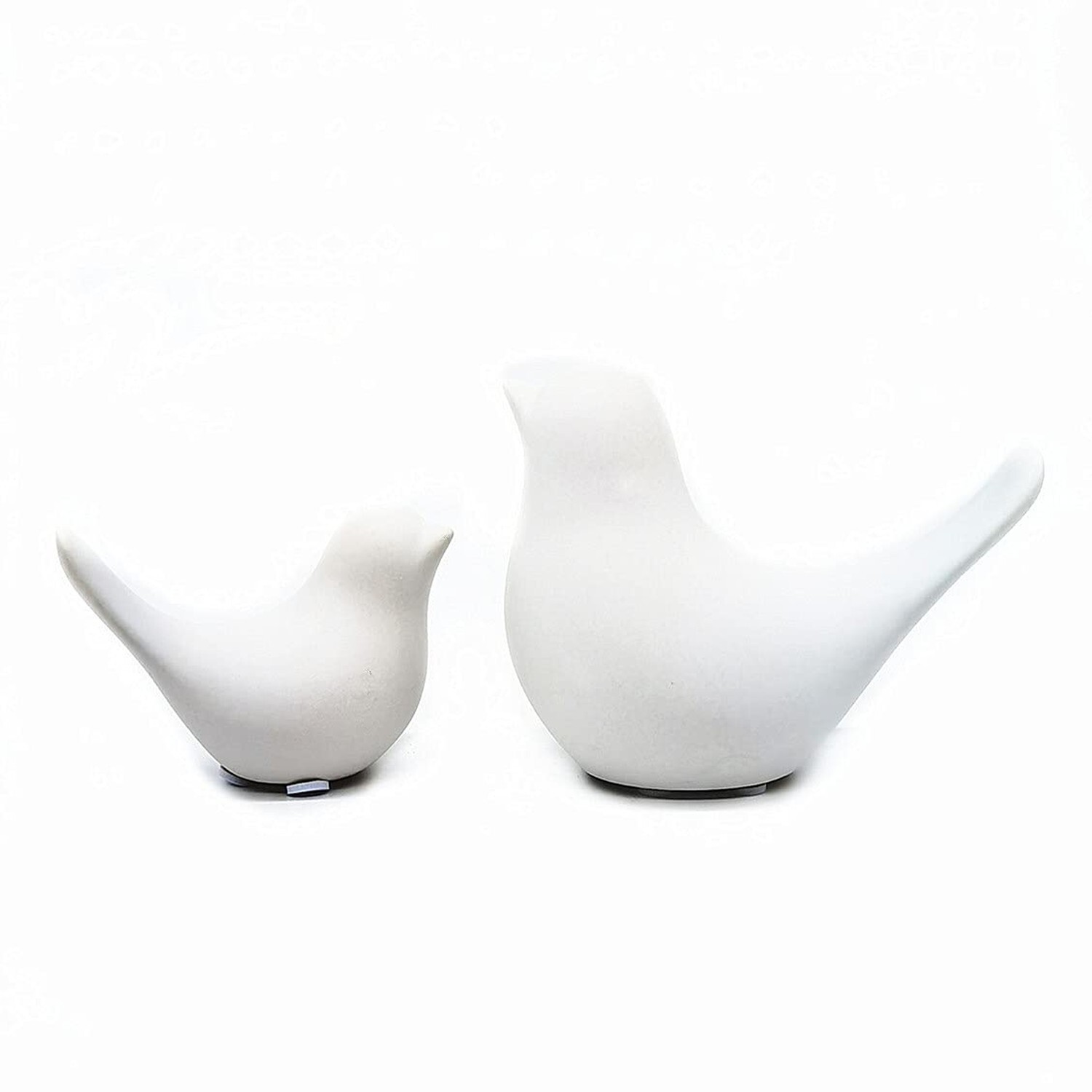 Small Animal Bird Statue White Modern Home Decor Ornament