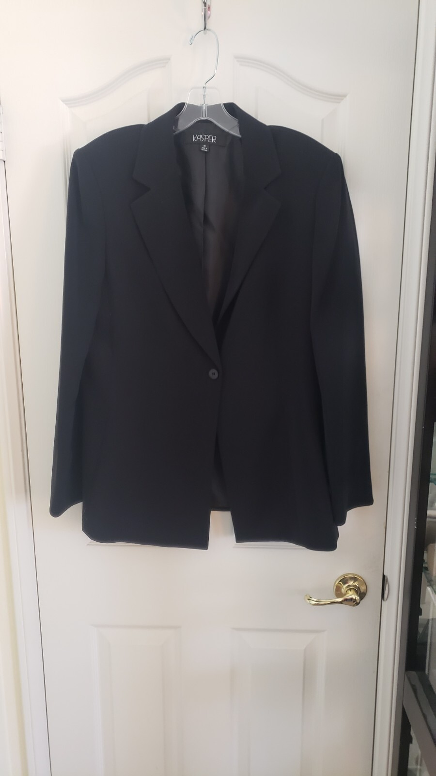 Kasper Black Single Breasted One Button  Womens J… - image 1