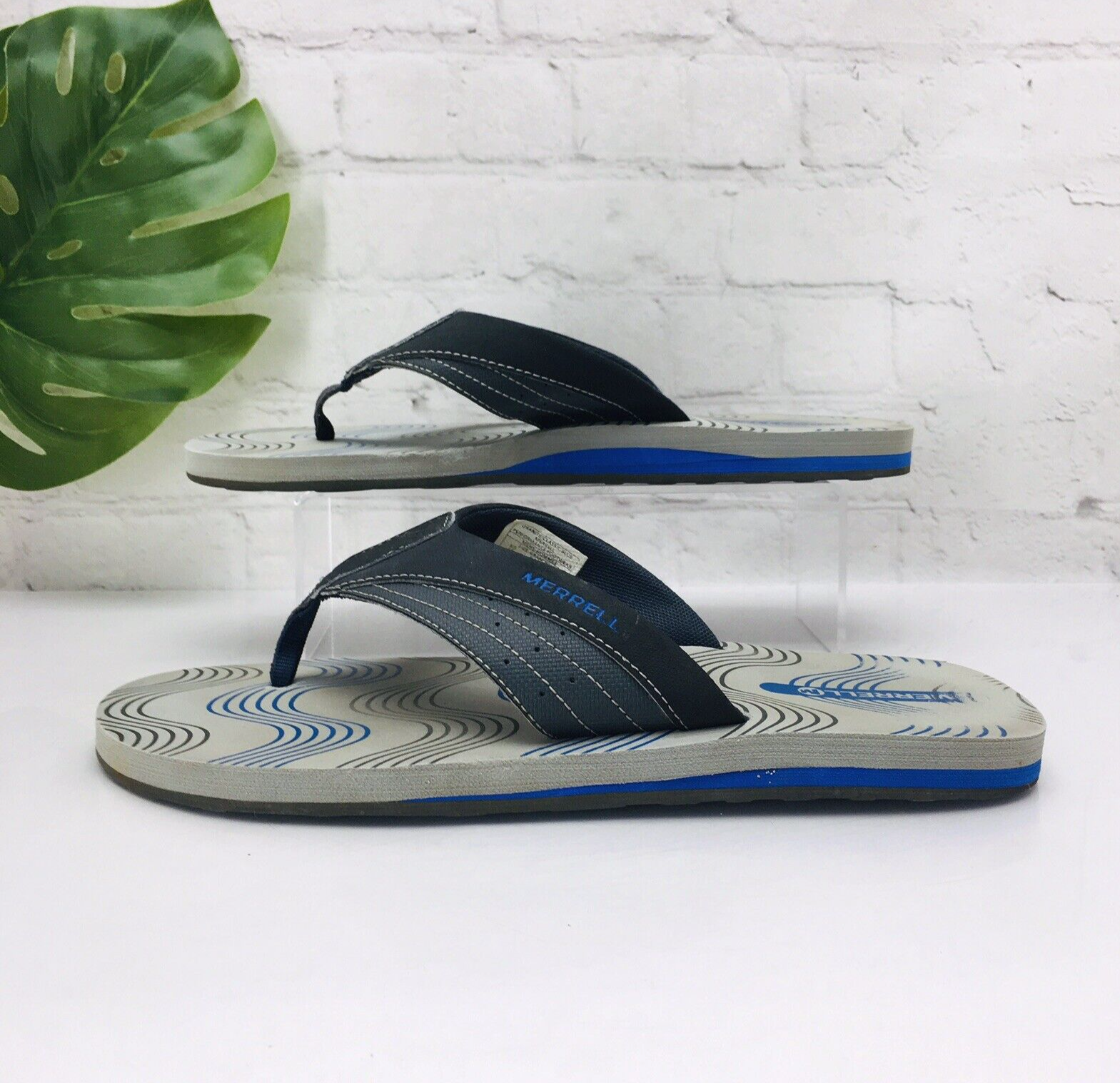 Merrell Breakwater sandali uomo taglia 10 infradito infradito blu