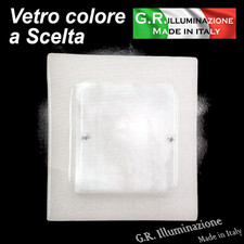PLAFONIERA MODERNA A LED 1 L. Ø30 LAMPADA DA SOFFITTO VETRO SETA E BIANCO Coppo