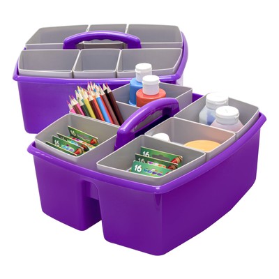 Large Classroom Caddy with Cups, 13 x 11 x 6.575 Inches, Purple, Case of 2 (0...