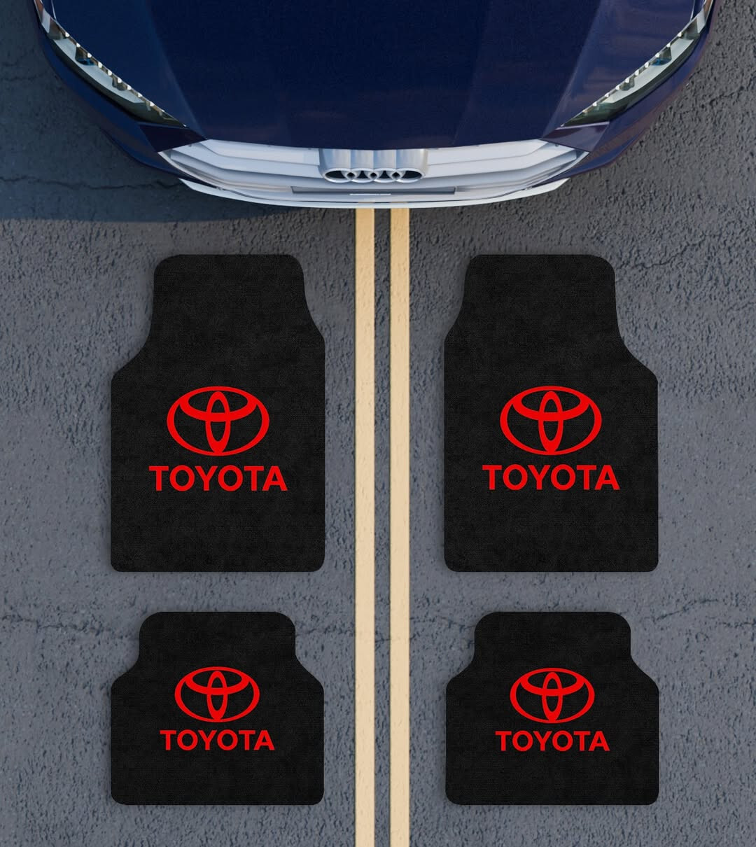 For Toyota Car Floor Mat Set 4 pcs Digital Printed Washable Carpet Universal