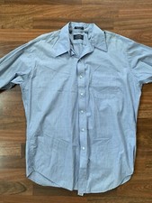 Chaps Ralph Lauren Men  s Dress Shirt Sz 16 34/35 Light Blue Button Up cotton