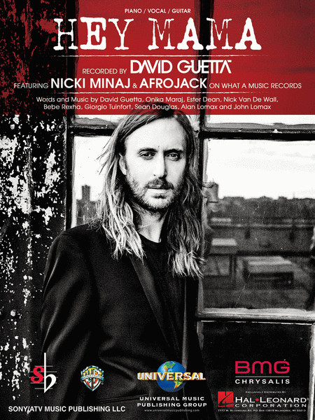 David Guetta Hey Mama Sheet Music-NIKKI Minaj & Afrojack-PIANO/VOCAL/GUITAR-NEW!