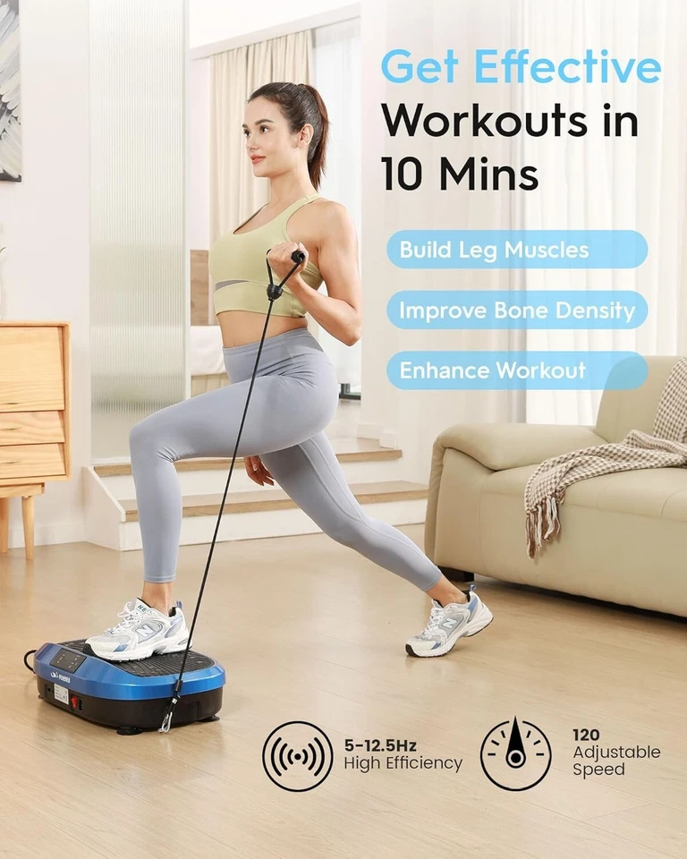 Vibration Plate 4D Oscillation Vibration Platform Whole Body Workout Blue Color - Image 3 of 4