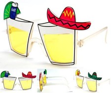 1 pair TEQUILA DRINKING GLASS NOVELTY PARTY GLASSES sunglasses 297 men lady