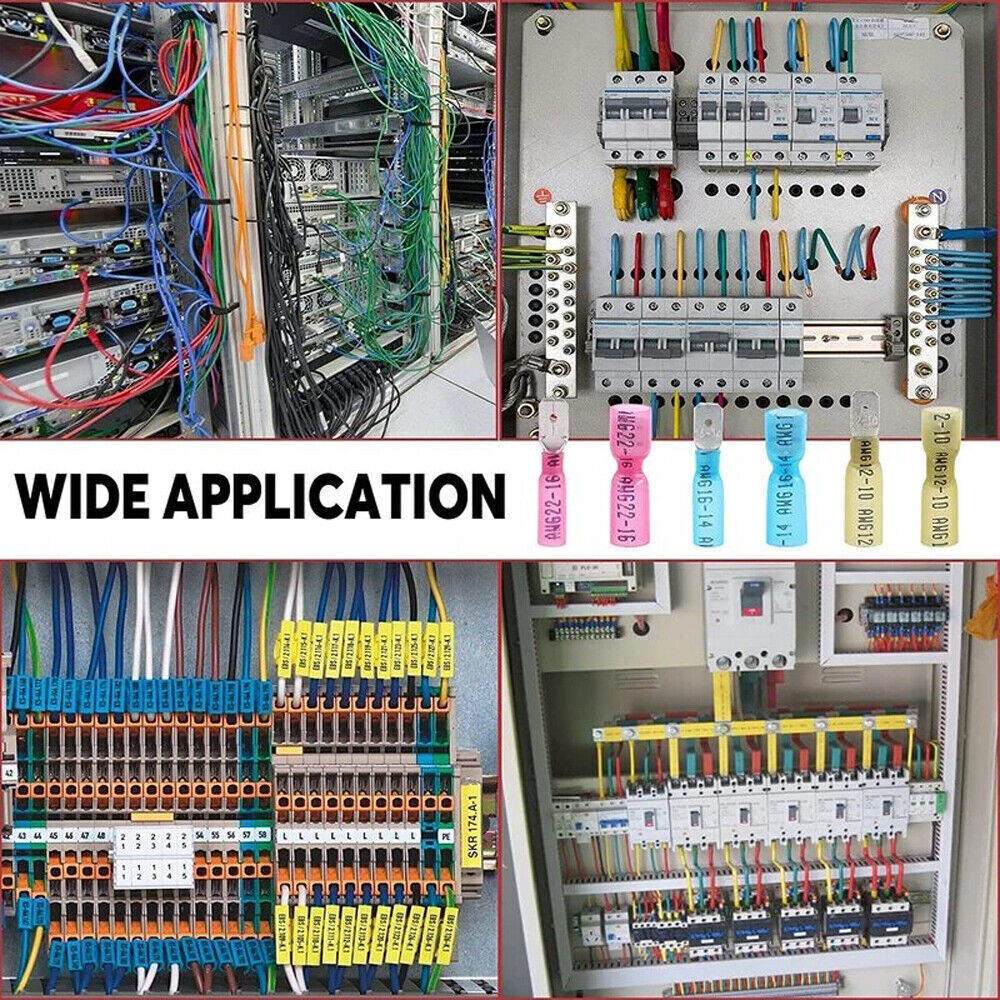 Variable Source Terminals Heat Shrink Terminals Source DEE 480pcs Wire Electrical Ring Spade ...