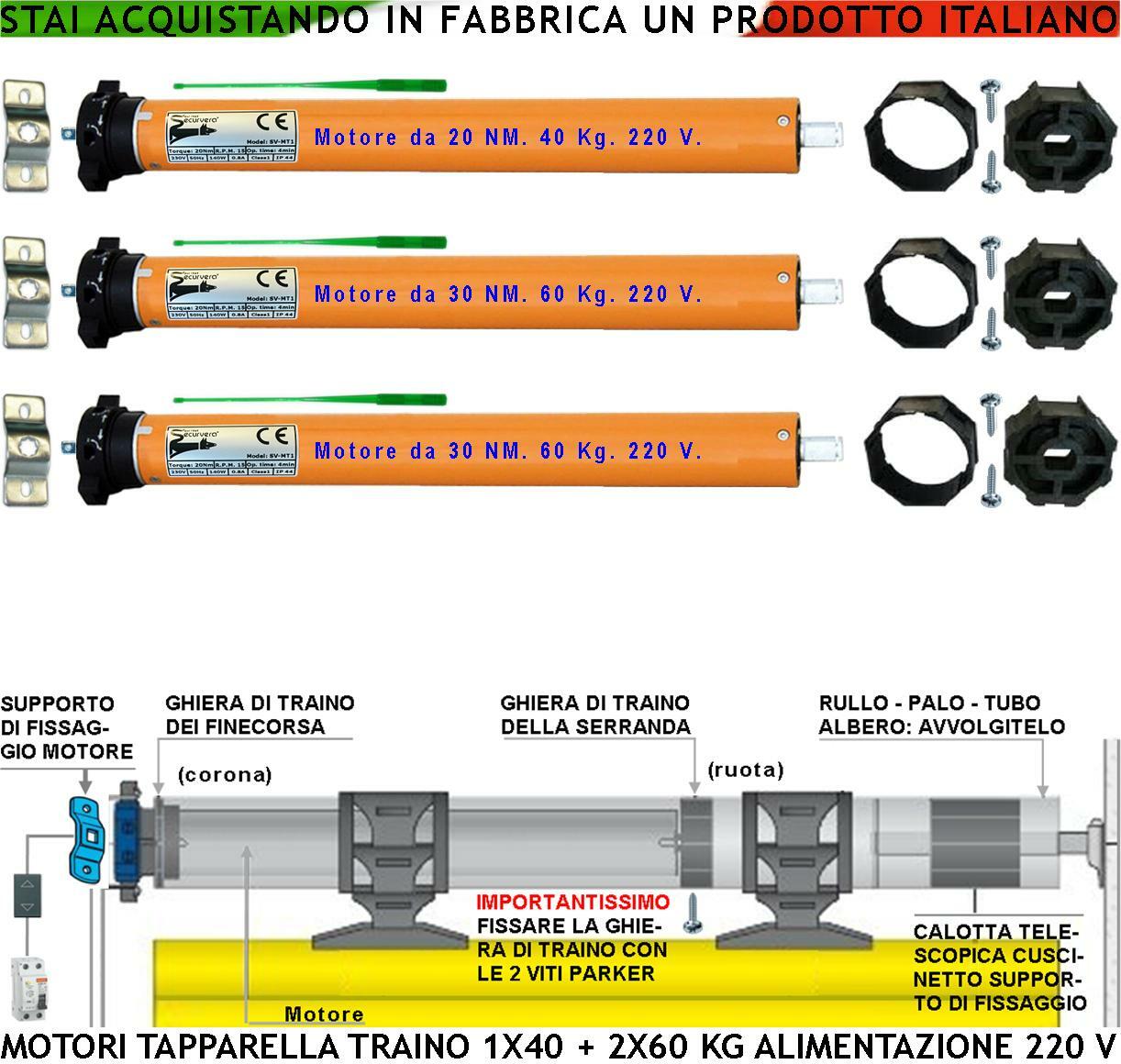 Stock Motori Tapparelle 20/30 Nm - Risparmio Garantito 220V