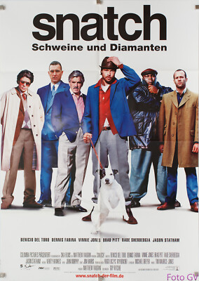 Plakat Snatch-Schweine und Diamanten Brad Pitt, Benicio del Toro, Bruce Willis