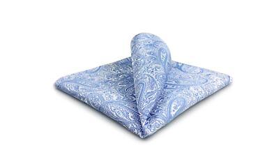 Fazzoletto Da Taschino Uomo S&W Paisley - Taglia XL, 32x32cm, Seta Per Look Elegante - Foto 10