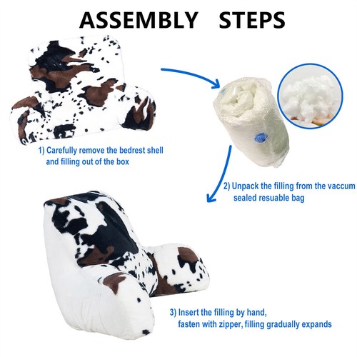 Animal Print Reading Pillow with Arms – Plush Bedrest Back Support for Dorm Gift - Picture 39 of 60