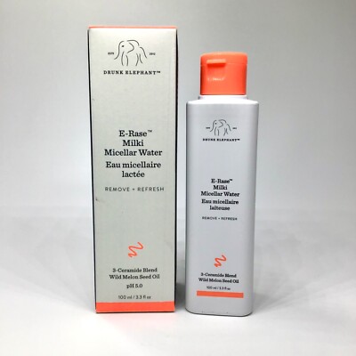 Drunk Elephant E-Rase Milki MICELLAR WATER 3.3 oz / 100 ml - NIB