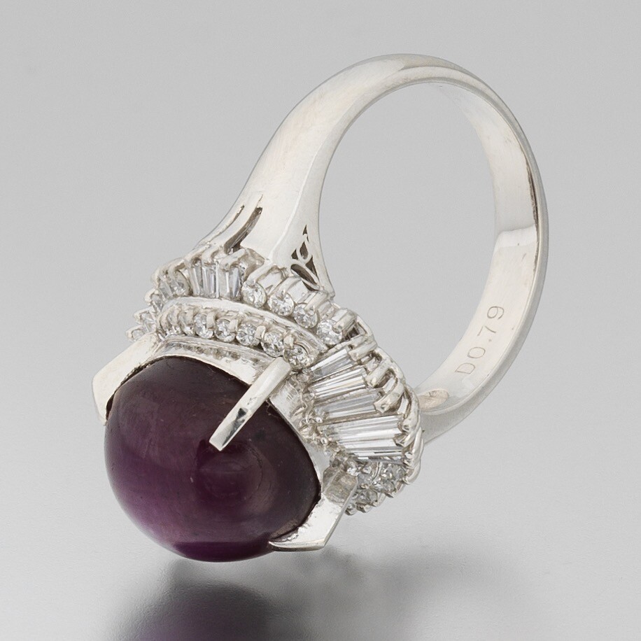 Natural Star Ruby and Diamond Ring - image 7
