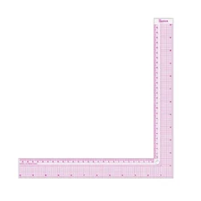 Kearing Plastic L Square Ruler, Clear Framing Square Ruler 12"