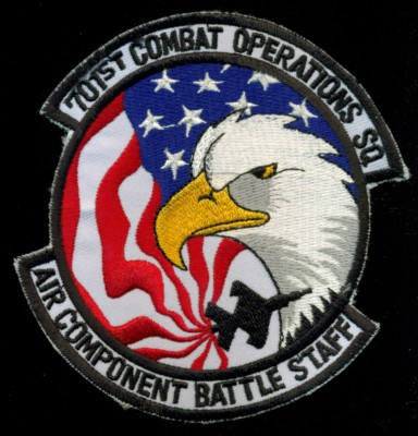 USAF 701st Combat Operations Squadron Air Component Battle Staff Patch ...