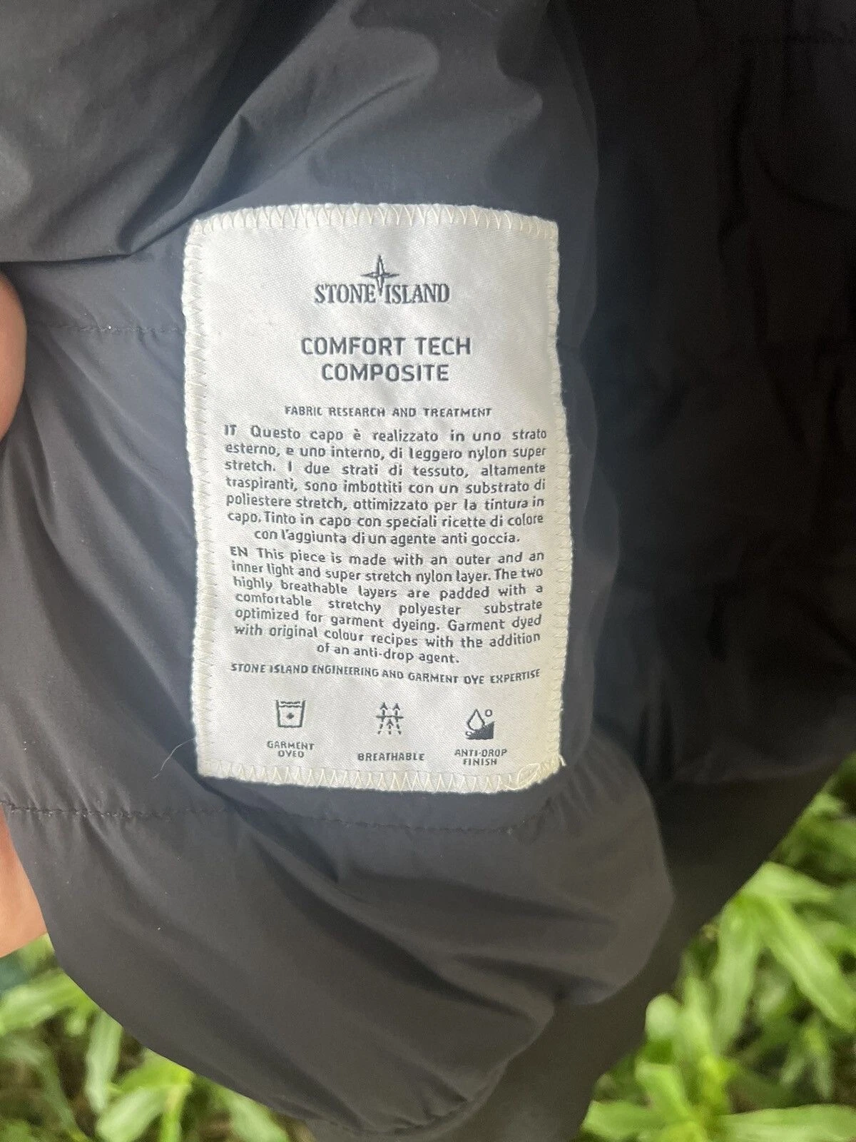 Stone Island Hooded Jacket Black Color Size Large Gently Used  image 4