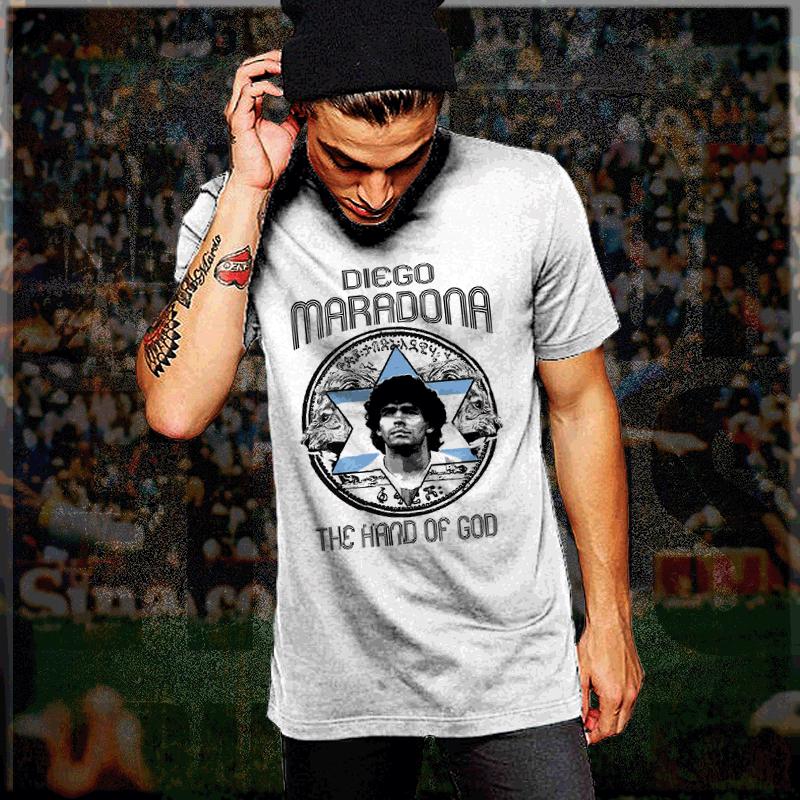 Soccer T-Shirt Diego Maradona Argentin Football Legend World