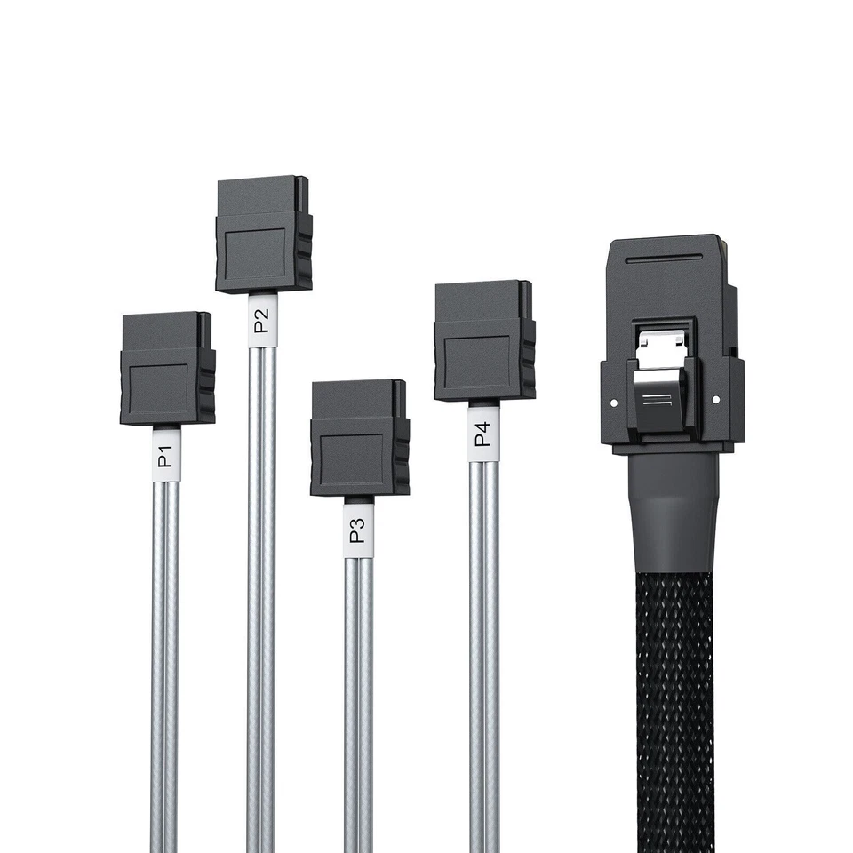 Internal Mini SAS SFF-8087 to 4 SATA Multi-Lane Forward Breakout Cable 0.5~1m - Image 2 of 4