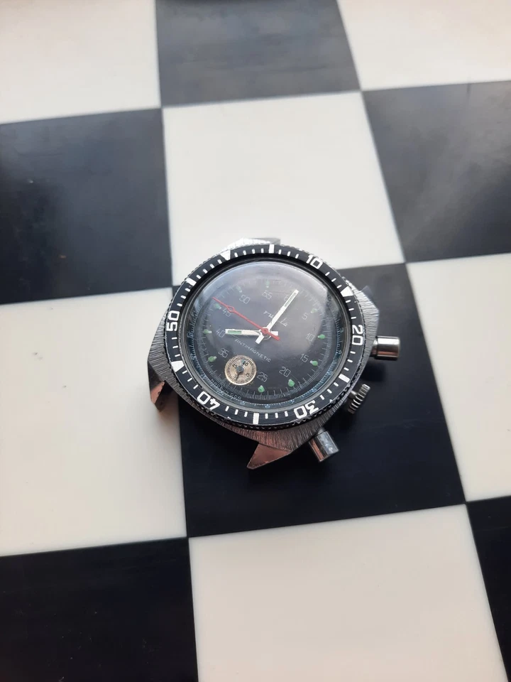 Watch RUHLA Chronograph Antimagnetic Vintage 1970s Manual Winding Made in GDR - Image 2 of 4