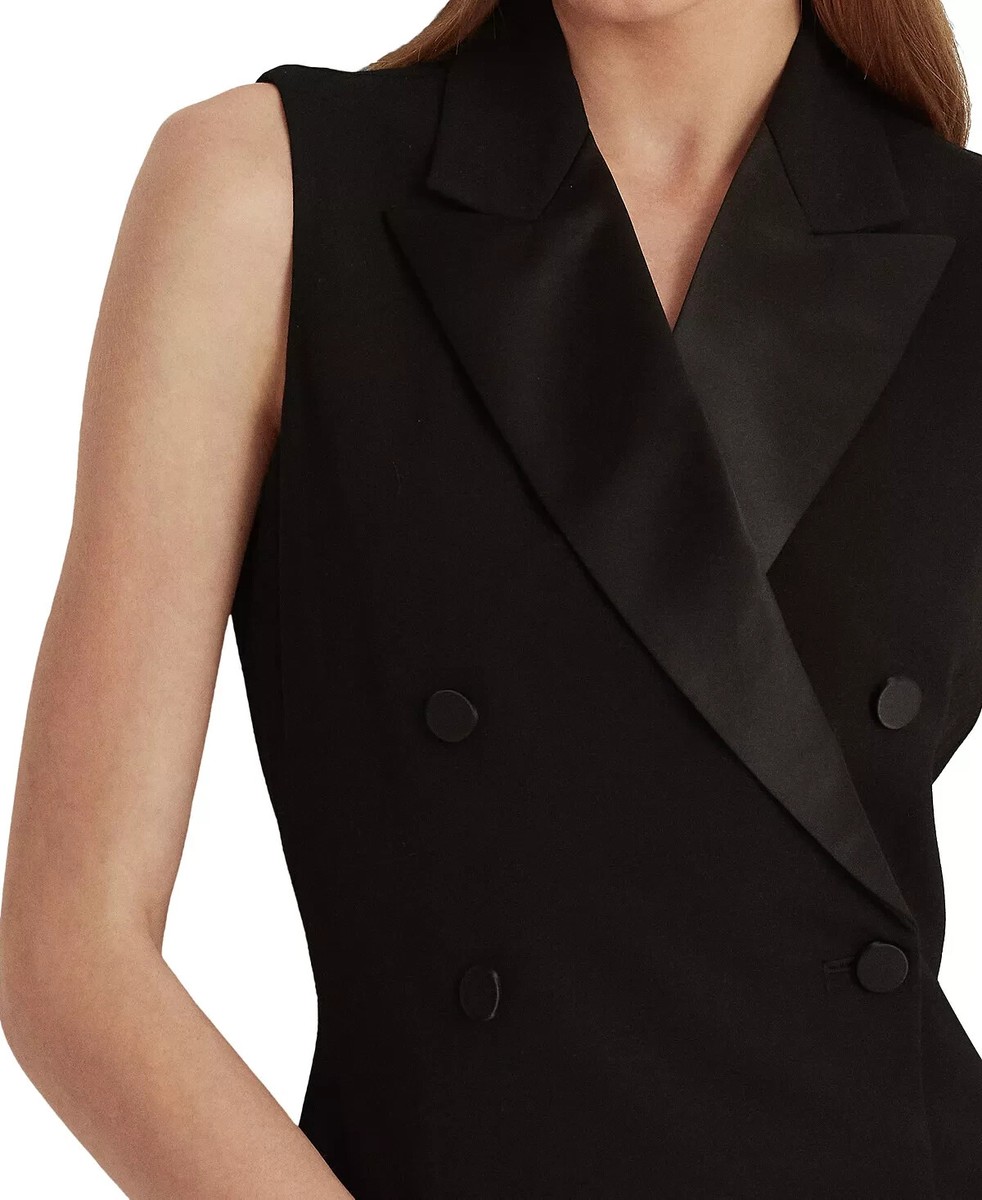 LAUREN Ralph Lauren L105020 Womens Black Wool Sleeveless LAUREN Ralph Lauren L105020 Womens Black Wool Sleeveless