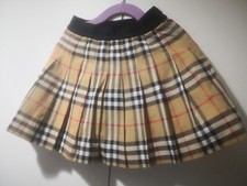 Burberry Kids Check Print Pleated Skirt